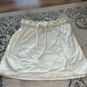 J.CREW Tie-Waist Pull On Skirt in
Ivory- Fair Trade Factory (size S)